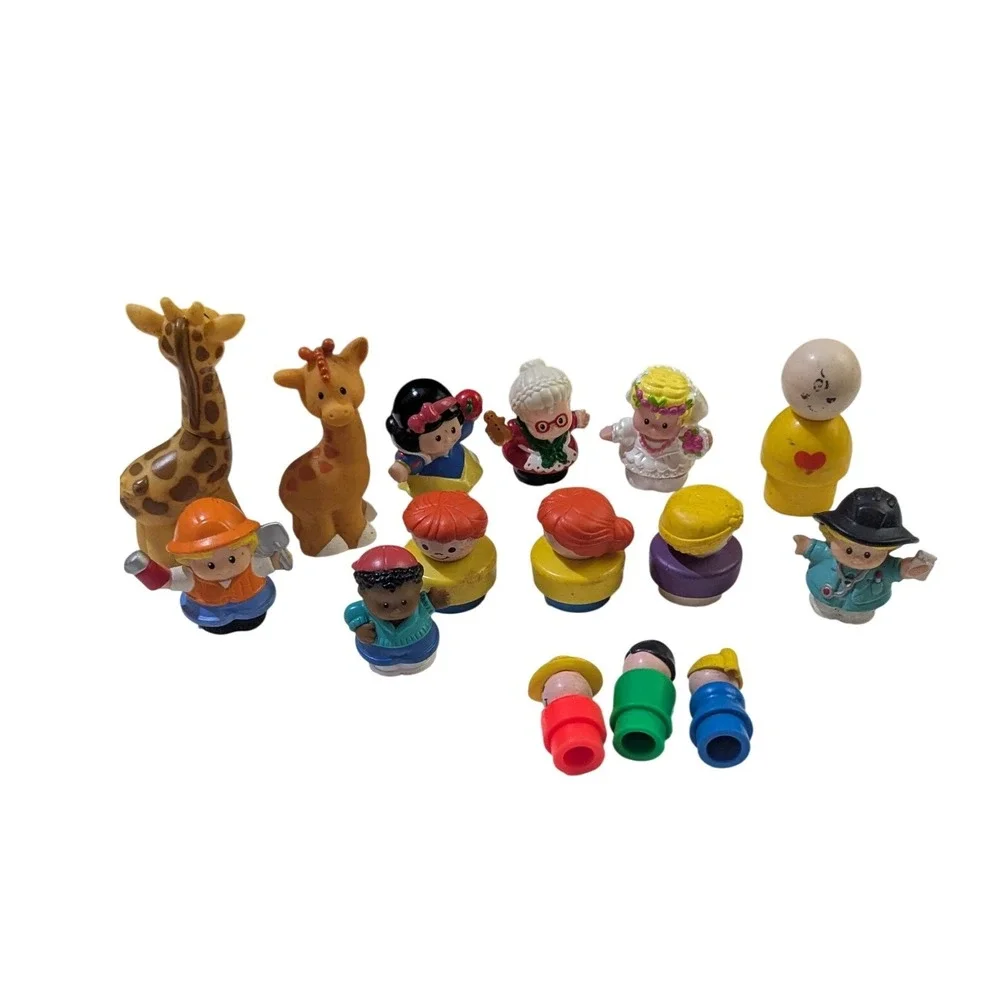 Fisher Price Little‎ People Toy Lot Giraffes Snow White Bride Figures 14pc